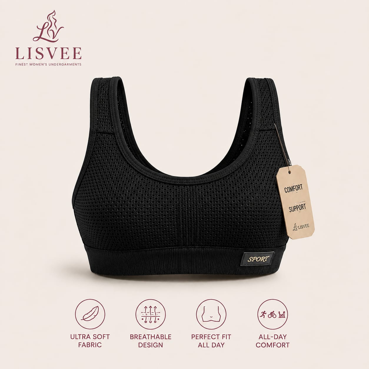 Lisvee Ultra Soft Everyday Comfort Bra