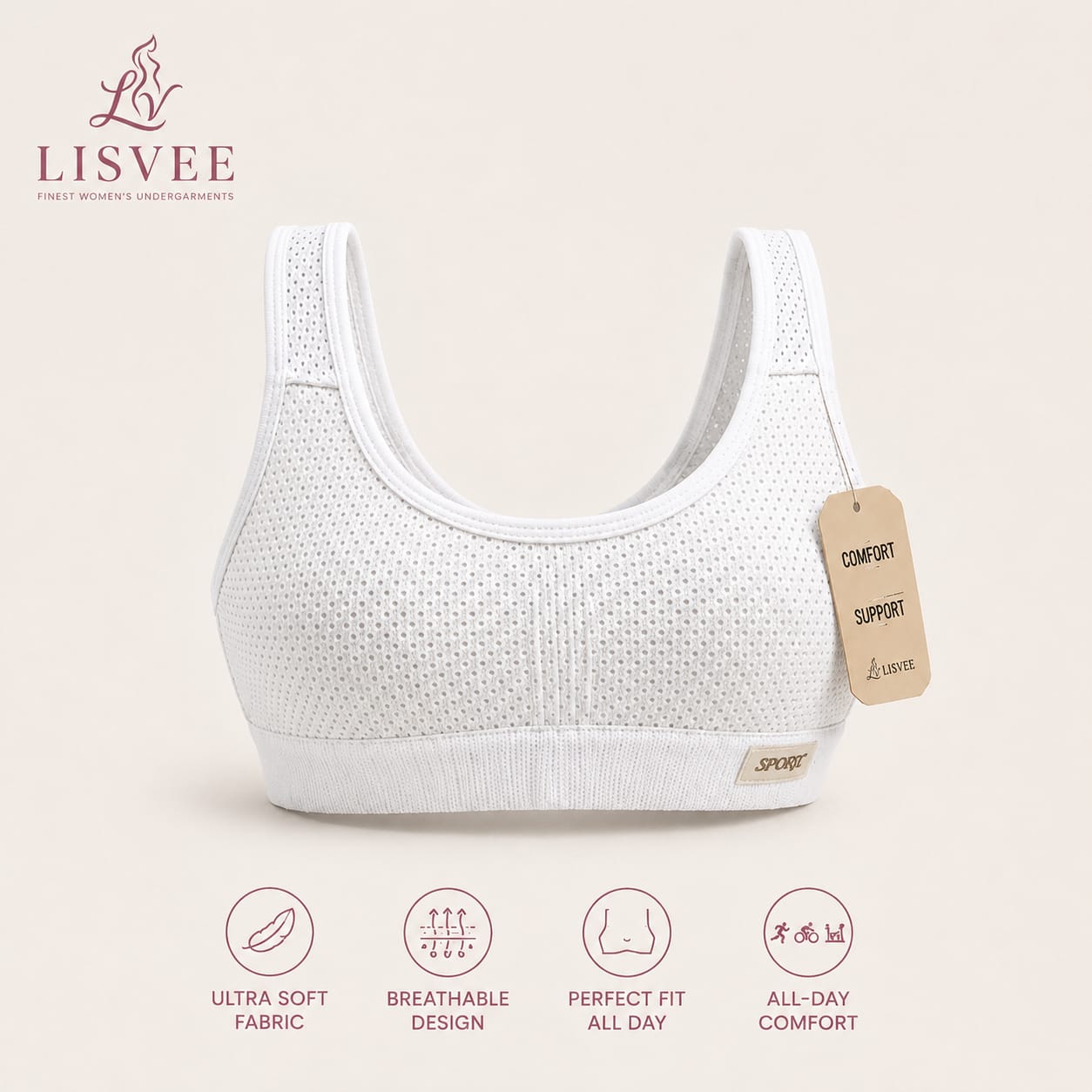 Lisvee Ultra Soft Everyday Comfort Bra